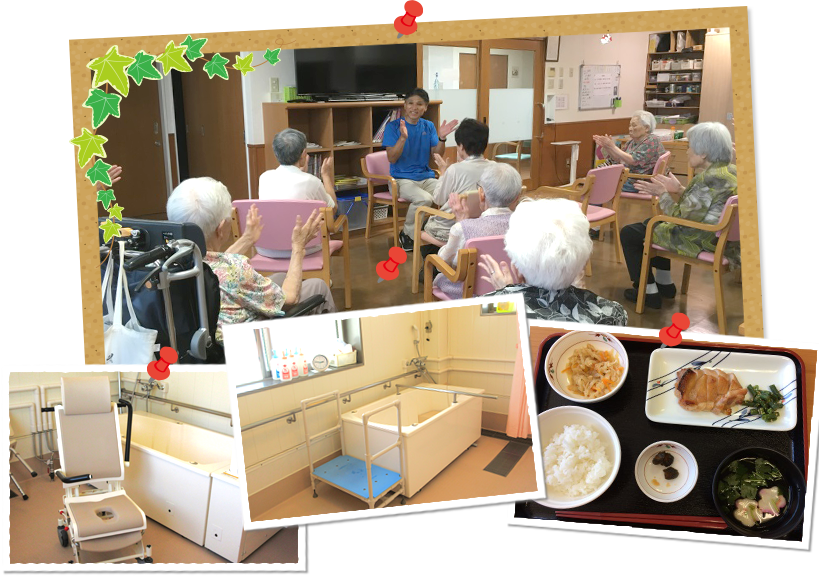 デイサービスの様子、食事